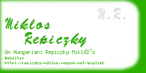 miklos repiczky business card